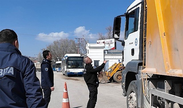 Keçiören'de Dronla Hafriyat Kamyonu Denetimi