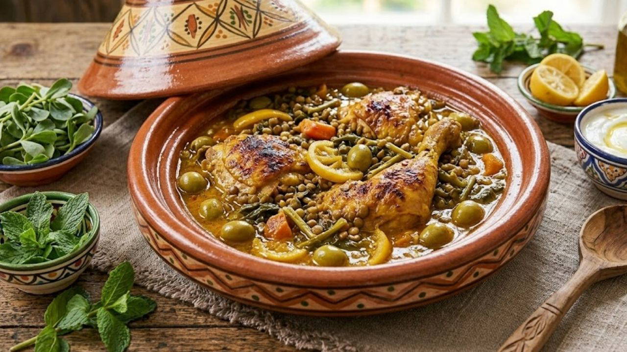Kuzey Afrika'nın gizemli ve mis kokulu klasiği: Fas usulü limonlu ve zeytinli tavuk Tajin tarifi...