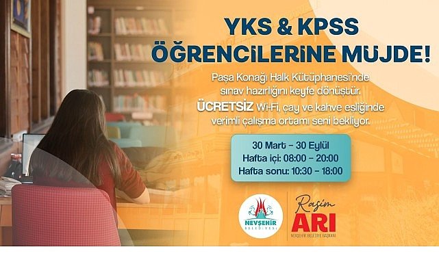 Paşa Konağı Halk Kütüphanesi KPSS Sınav Kampına Dönecek!