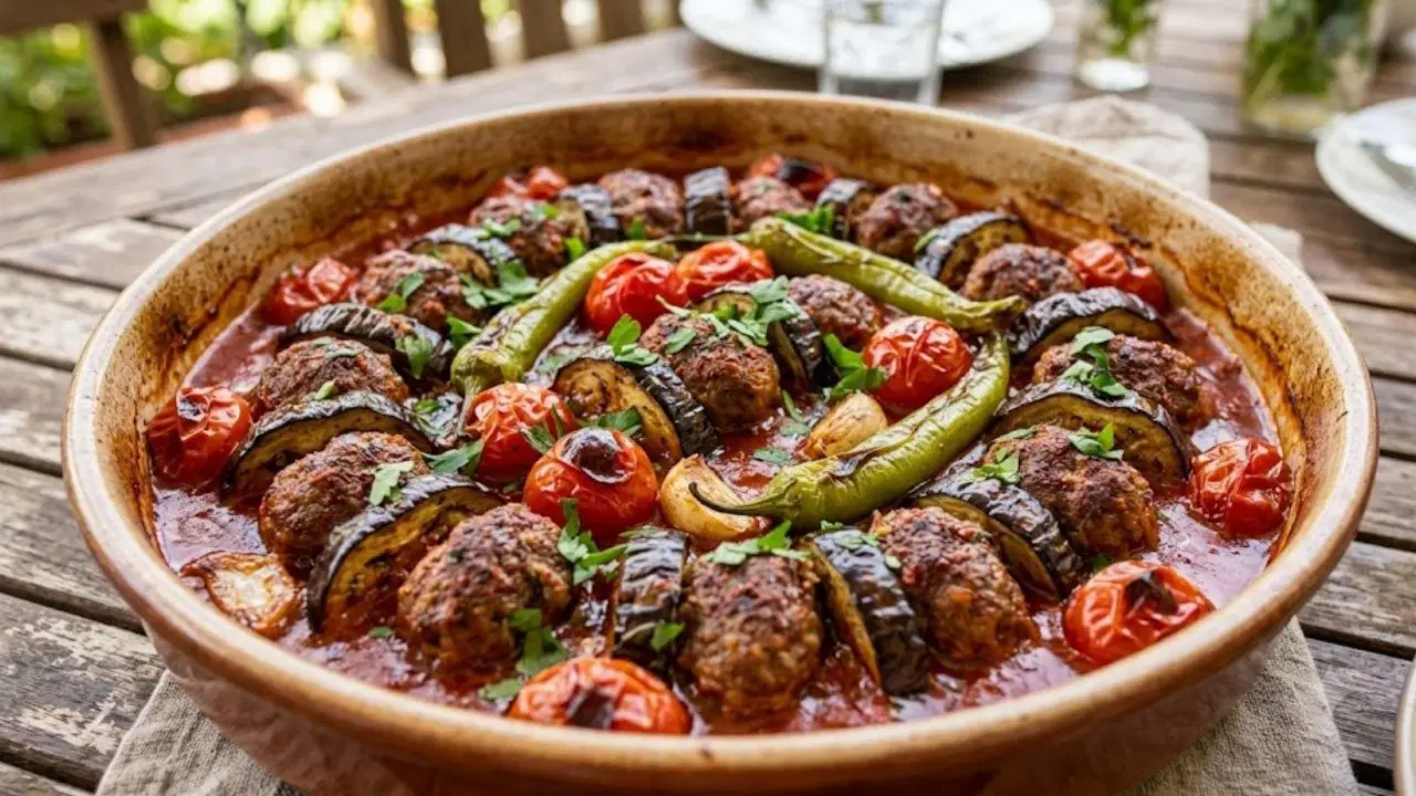 Yaz sofralarına çok yakışan klasik lezzet: Fırında patlıcan kebabı tarifi