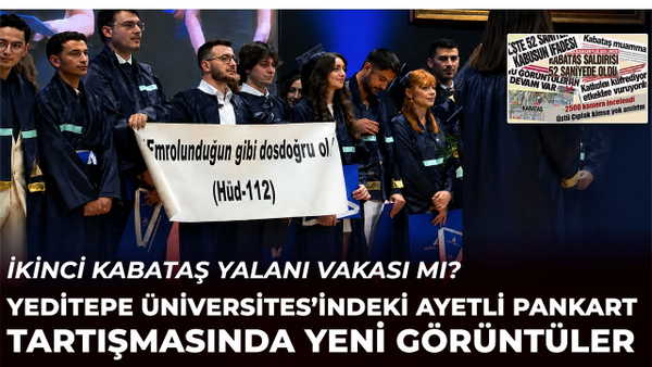 Yeditepe’deki ayet pankartı tartışmasında yeni görüntüler: İkinci Kabataş vakası mı?